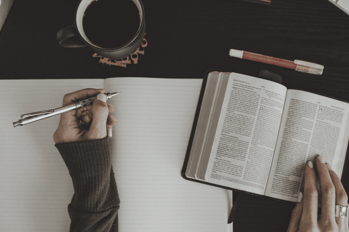 Journaling and reading Bible